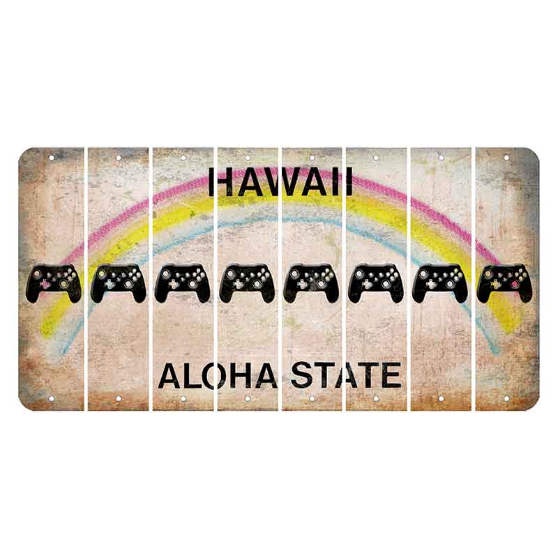 Hawaii Rainbow Cut License Plate Strips (Set of 8) Wrench