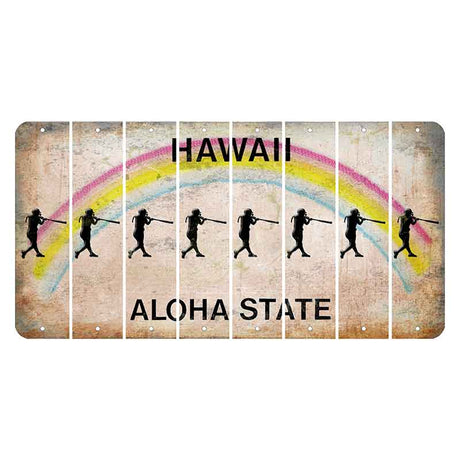 Hawaii Rainbow Cut License Plate Strips (Set of 8)