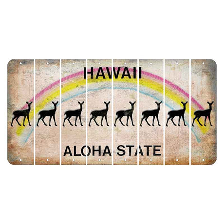 Hawaii Rainbow Cut License Plate Strips (Set of 8)