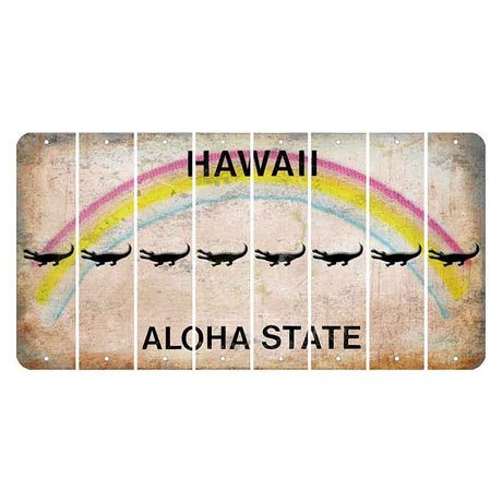 Hawaii Rainbow Cut License Plate Strips (Set of 8)