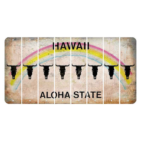 Hawaii Rainbow Cut License Plate Strips (Set of 8)