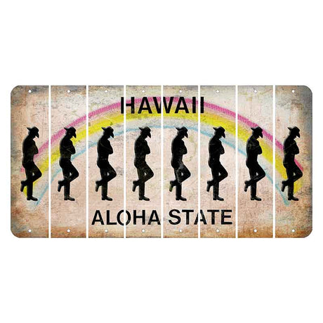 Hawaii Rainbow Cut License Plate Strips (Set of 8)