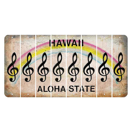 Hawaii Rainbow Cut License Plate Strips (Set of 8)