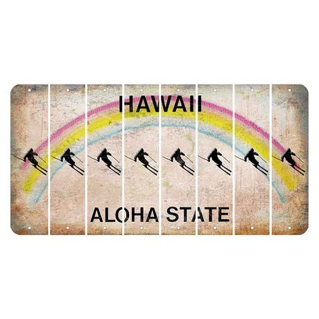 Hawaii Rainbow Cut License Plate Strips (Set of 8)