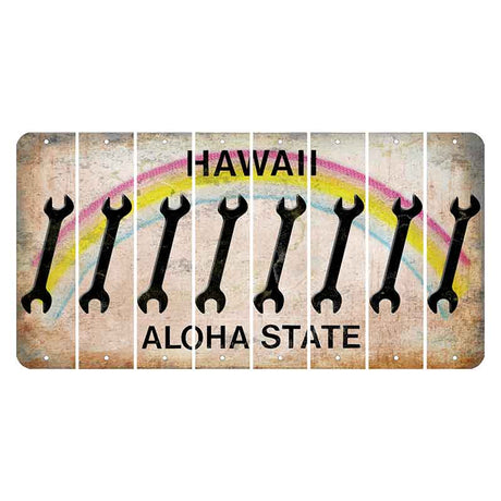 Hawaii Rainbow Cut License Plate Strips (Set of 8)