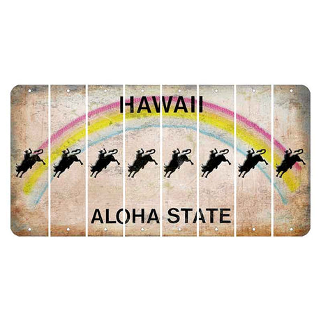 Hawaii Rainbow Cut License Plate Strips (Set of 8)