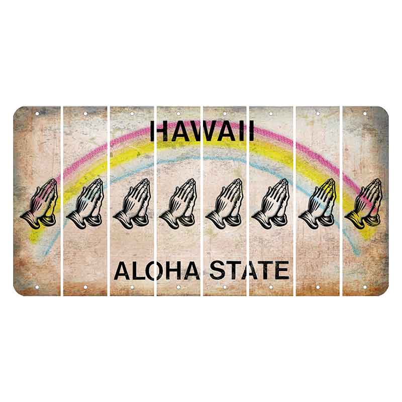 Hawaii Rainbow Cut License Plate Strips (Set of 8)