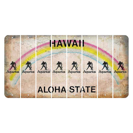 Hawaii Rainbow Cut License Plate Strips (Set of 8)