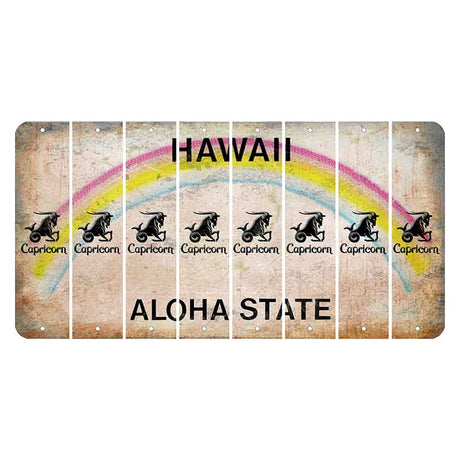 Hawaii Rainbow Cut License Plate Strips (Set of 8)