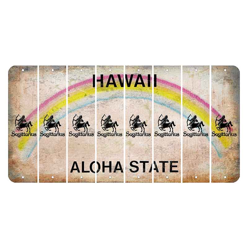 Hawaii Rainbow Cut License Plate Strips (Set of 8)