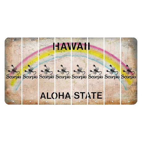 Hawaii Rainbow Cut License Plate Strips (Set of 8)