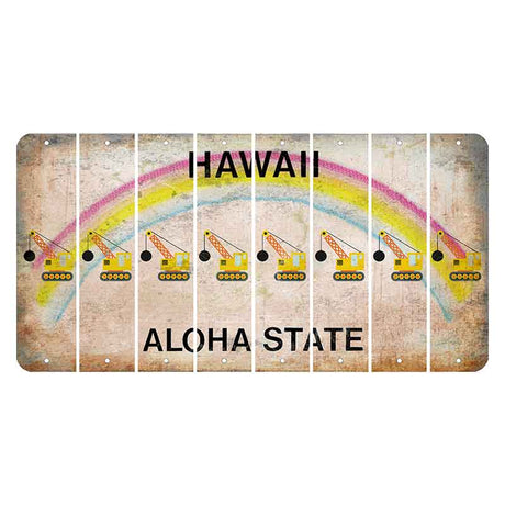 Hawaii Rainbow Cut License Plate Strips (Set of 8)