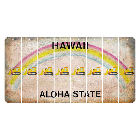 Hawaii Rainbow Cut License Plate Strips (Set of 8)