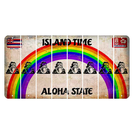 Hawaii Rainbow Island Time Cut License Plate Strips (Set of 8)