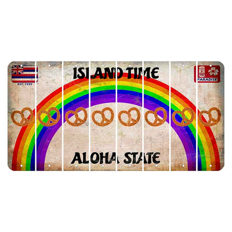 Hawaii Rainbow Island Time Cut License Plate Strips (Set of 8)