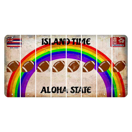 Hawaii Rainbow Island Time Cut License Plate Strips (Set of 8)