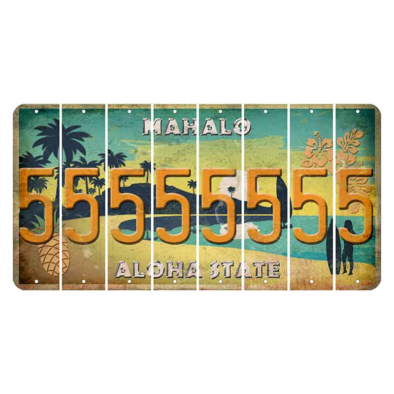 Hawaii Pineapple Cut License Plate Strips (Set of 8) 5