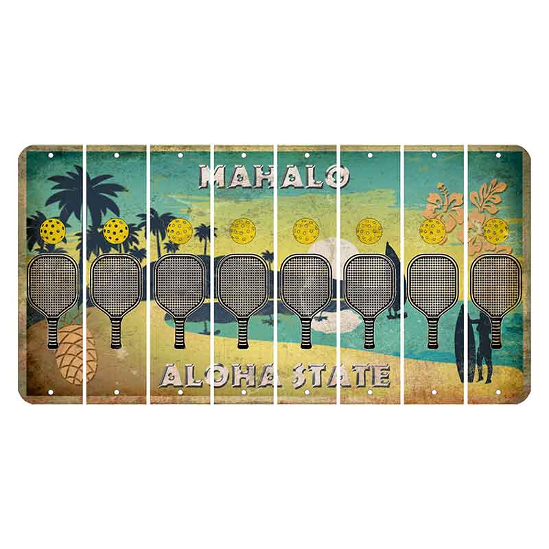 Hawaii Pineapple Cut License Plate Strips (Set of 8)