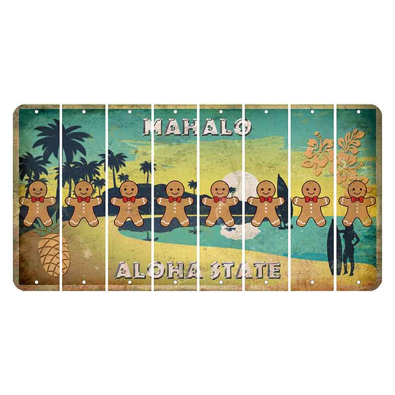 Hawaii Pineapple Cut License Plate Strips (Set of 8)