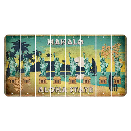 Hawaii Pineapple Cut License Plate Strips (Set of 8)