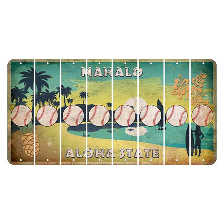 Hawaii Pineapple Cut License Plate Strips (Set of 8)