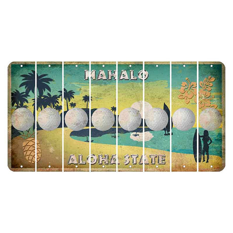 Hawaii Pineapple Cut License Plate Strips (Set of 8)