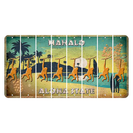 Hawaii Pineapple Cut License Plate Strips (Set of 8)