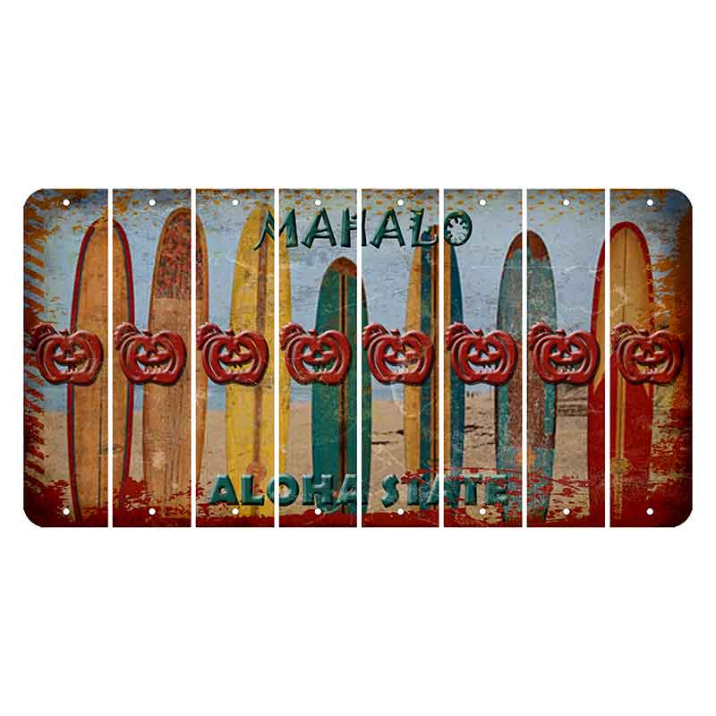 Hawaii Surfboards Cut License Plate Strips (Set of 8)