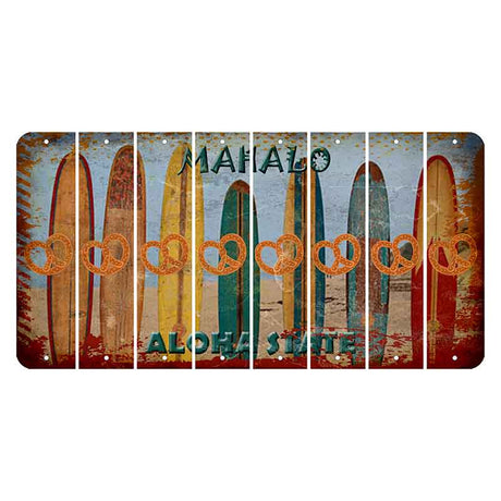 Hawaii Surfboards Cut License Plate Strips (Set of 8)