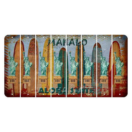 Hawaii Surfboards Cut License Plate Strips (Set of 8)