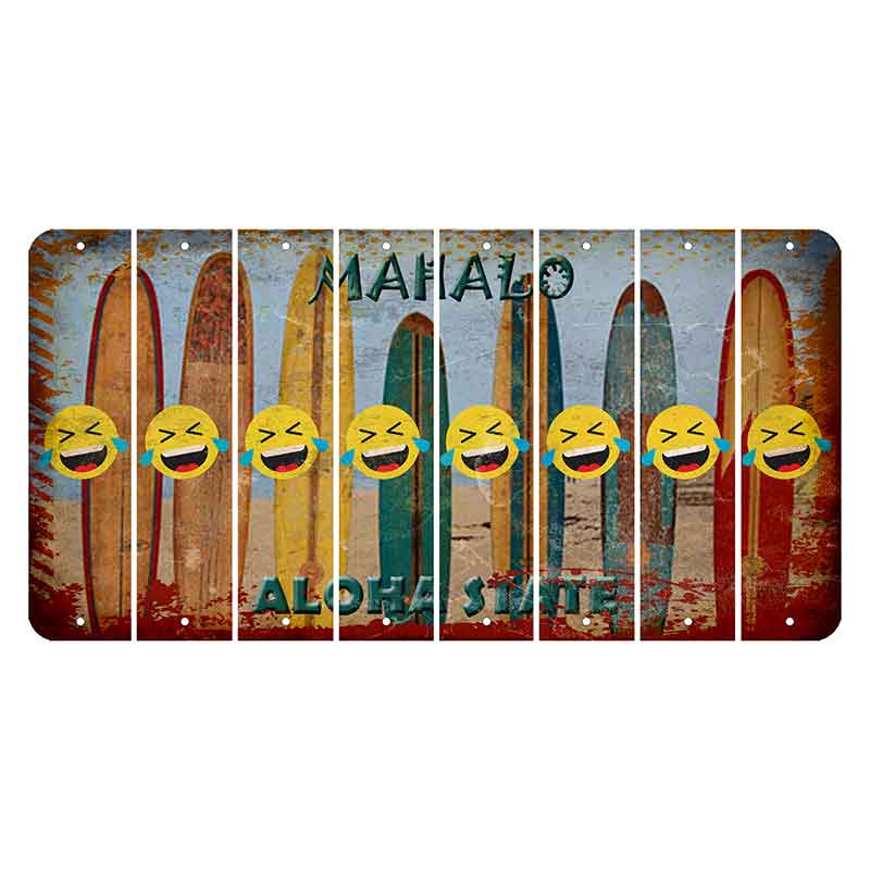 Hawaii Surfboards Cut License Plate Strips (Set of 8)