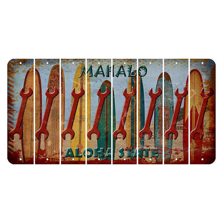 Hawaii Surfboards Cut License Plate Strips (Set of 8)