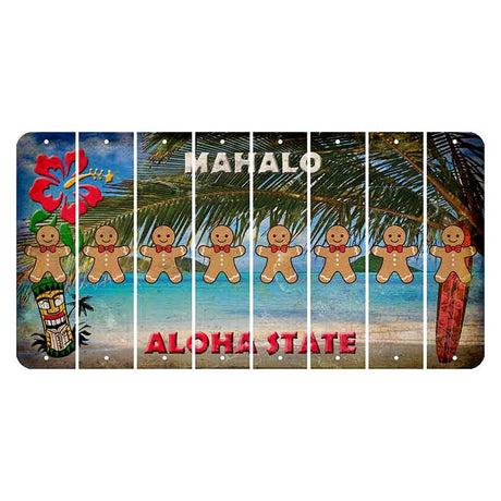 Hawaii Beach Scene Cut License Plate Strips (Set of 8)