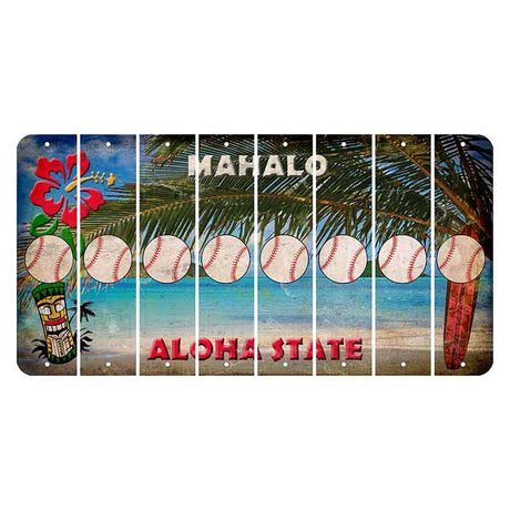 Hawaii Beach Scene Cut License Plate Strips (Set of 8)