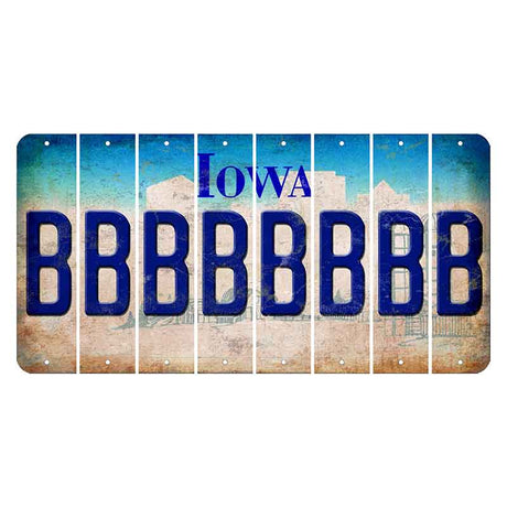 Iowa Farm Scene Cut License Plate Strips (Set of 8) B