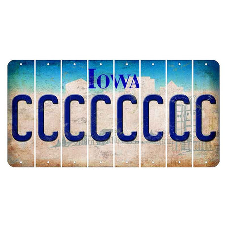 Iowa Farm Scene Cut License Plate Strips (Set of 8) C