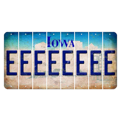 Iowa Farm Scene Cut License Plate Strips (Set of 8) E