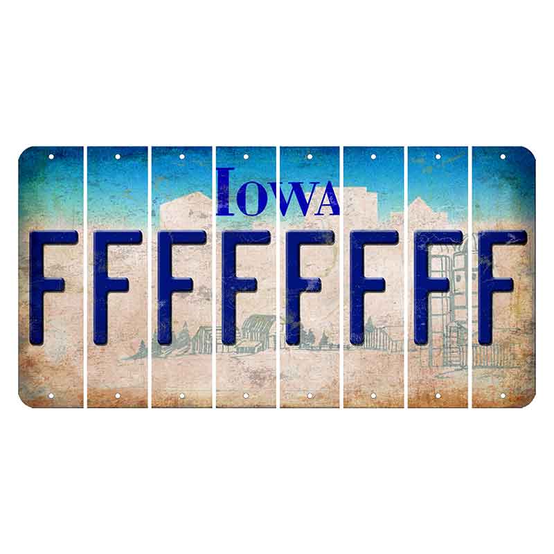 Iowa Farm Scene Cut License Plate Strips (Set of 8) F