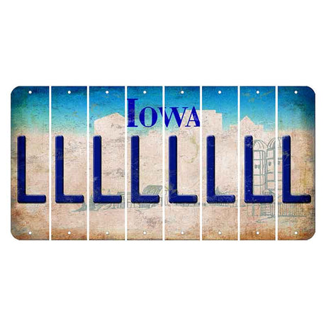 Iowa Farm Scene Cut License Plate Strips (Set of 8) L