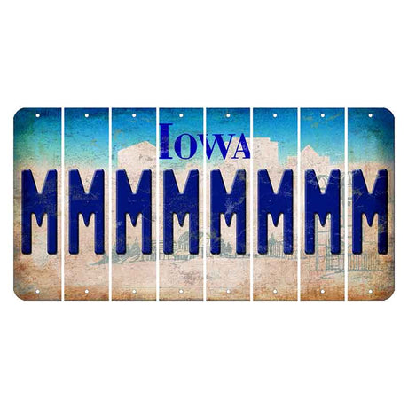 Iowa Farm Scene Cut License Plate Strips (Set of 8) M