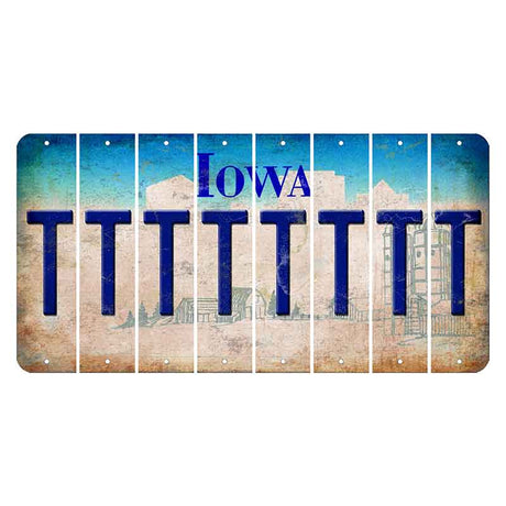 Iowa Farm Scene Cut License Plate Strips (Set of 8) T