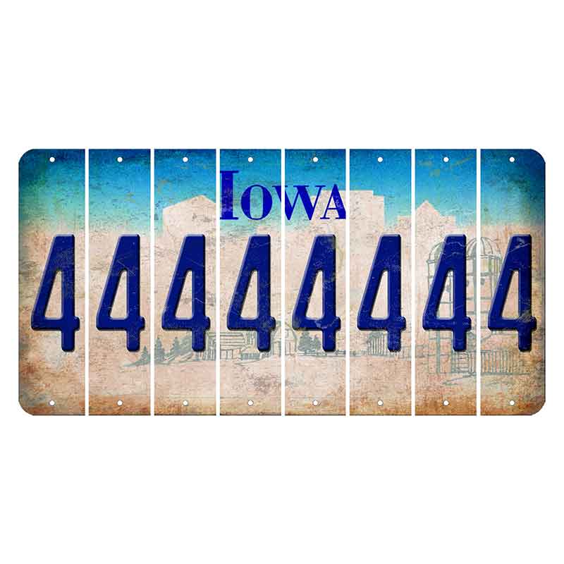 Iowa Farm Scene Cut License Plate Strips (Set of 8) 4