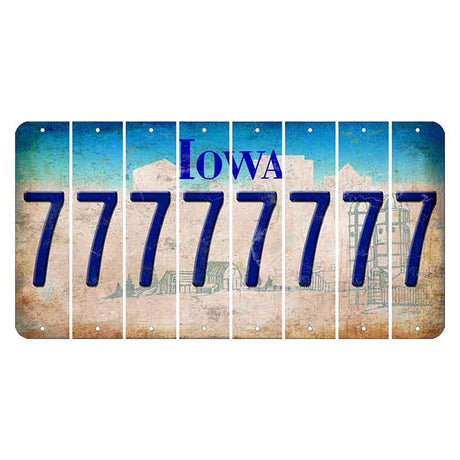 Iowa Farm Scene Cut License Plate Strips (Set of 8) 7