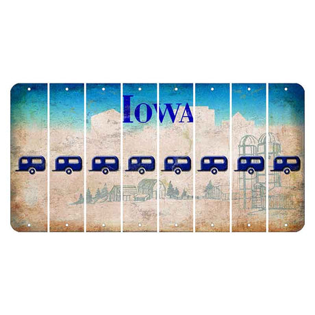 Iowa Farm Scene Cut License Plate Strips (Set of 8) Trailer