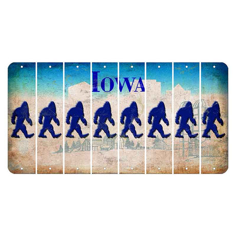 Iowa Farm Scene Cut License Plate Strips (Set of 8) Bigfoot