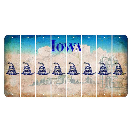 Iowa Farm Scene Cut License Plate Strips (Set of 8) Gadsden