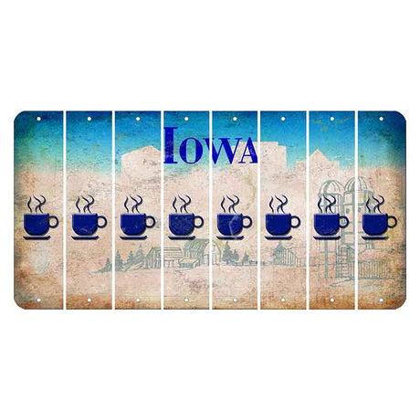 Iowa Farm Scene Cut License Plate Strips (Set of 8) Coffee Mug