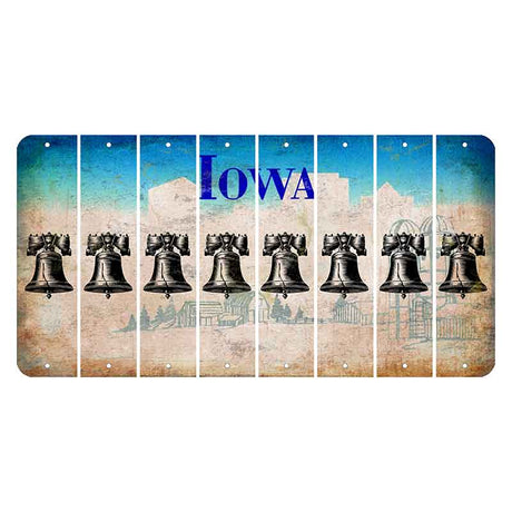 Iowa Farm Scene Cut License Plate Strips (Set of 8) Liberty Bell