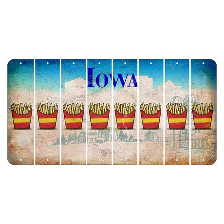 Iowa Farm Scene Cut License Plate Strips (Set of 8) French Fries