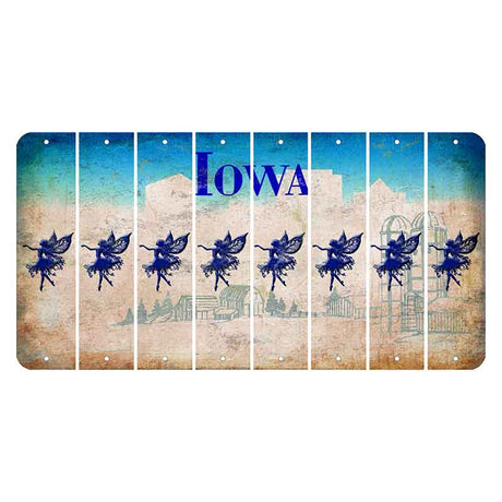 Iowa Farm Scene Cut License Plate Strips (Set of 8) Fairy